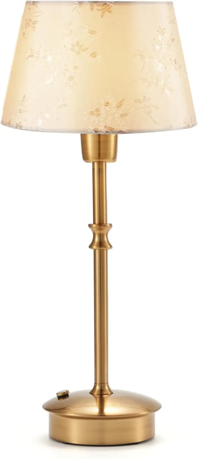 

Беспроводная настольная лампа с диммером, перезаряжаемая емкостью 5200 мАч, портативная латунная акцентная лампа для патио, столовой, кухни, прикроватной тумбочки