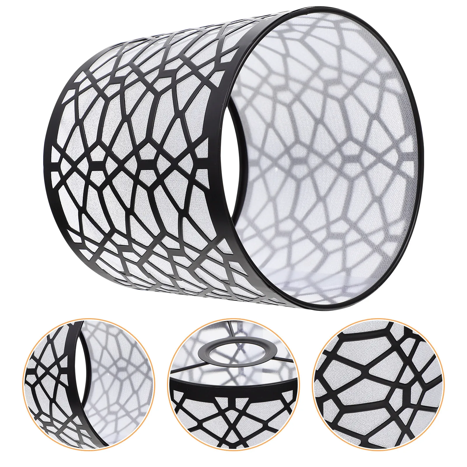 

Hollow Iron Lampshade Artistic Decorative Pendant Light Cover for Dining Room Living Room Bar Hotel Ceiling Lamp Fixture Black