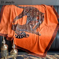 Luxury Brocade Velvet European Series Animal Cartoon Printing Air Conditioning Comfy Office Bed Cover Quilt Blanket Bedspread#/L