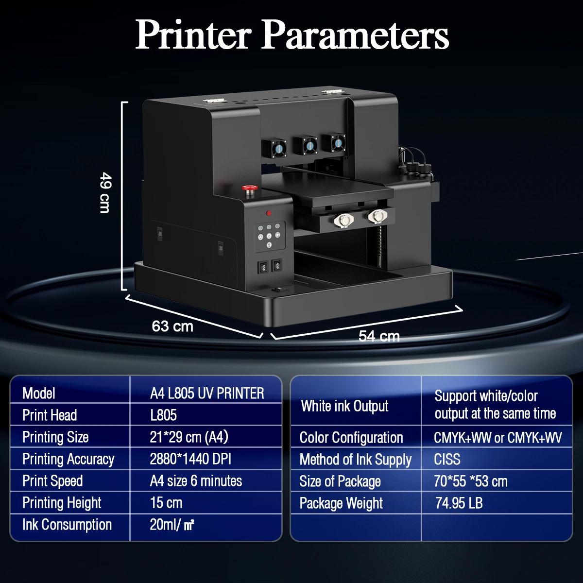 Colorsun A4 uv dtf printer For Epson L805 Impresora UV DTF Sticker Printing Machine For Acrylic PVC Phone case Bottle Metal Pen