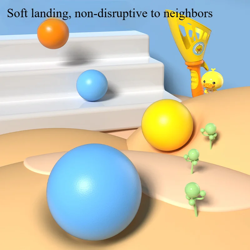 야외 캐치 앤 스로우 볼, 가족 부모-자녀 상호 작용 바운스 볼 게임, 재미있는 런처 캐처, 어린이 2 인 스포츠 장난감