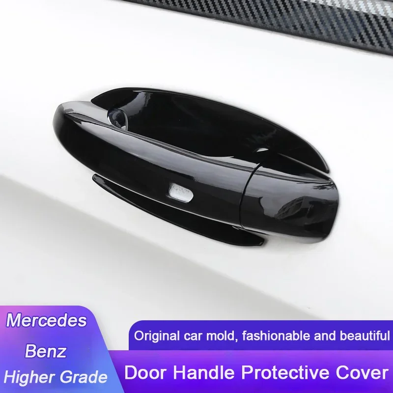 Para Mercedes Benz GLC X254 A B C E S clase W205 W213 W221 GLA GLB X247 manija de puerta de coche cubierta embellecedora de cuenco marco accesorio Exterior