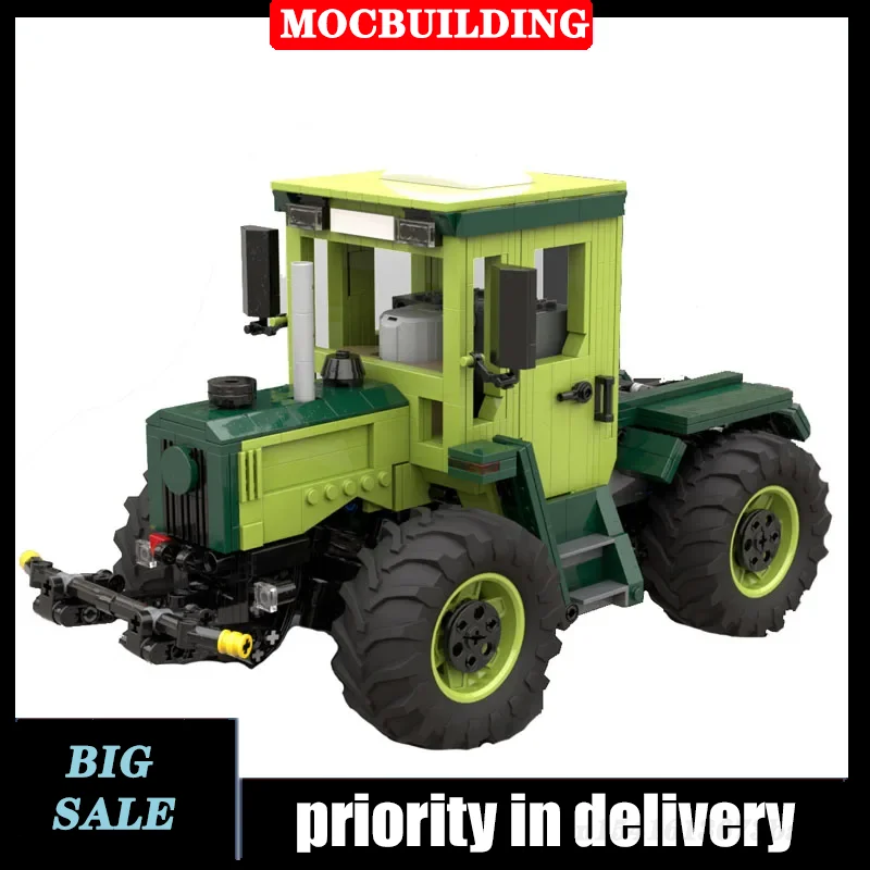 MOC City Tractor Model Building Block Assembly Electric Technology Transport Truck Boy Toy GiftCollection