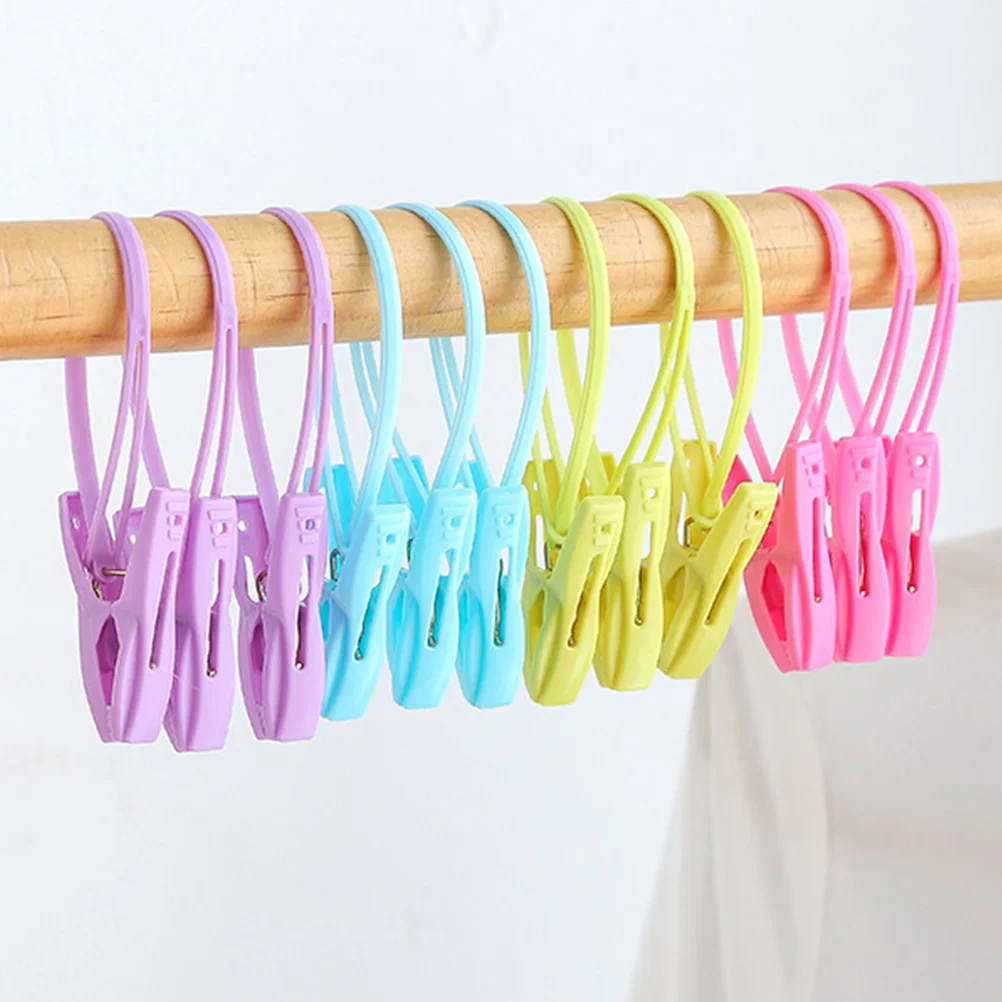 

24pcs Clothes Plastic Multi-Use Laundry Pegs Clothes Hangers For Towels Shower Paper Bag Clip Cloth Hangers