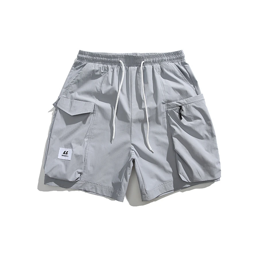 

Summer Tactical Short Men Punk Hip Hop Cargo Pants Paratrooper Big Pockets Outdoor Techwear Baggy Casual Knee Length Shorts Male