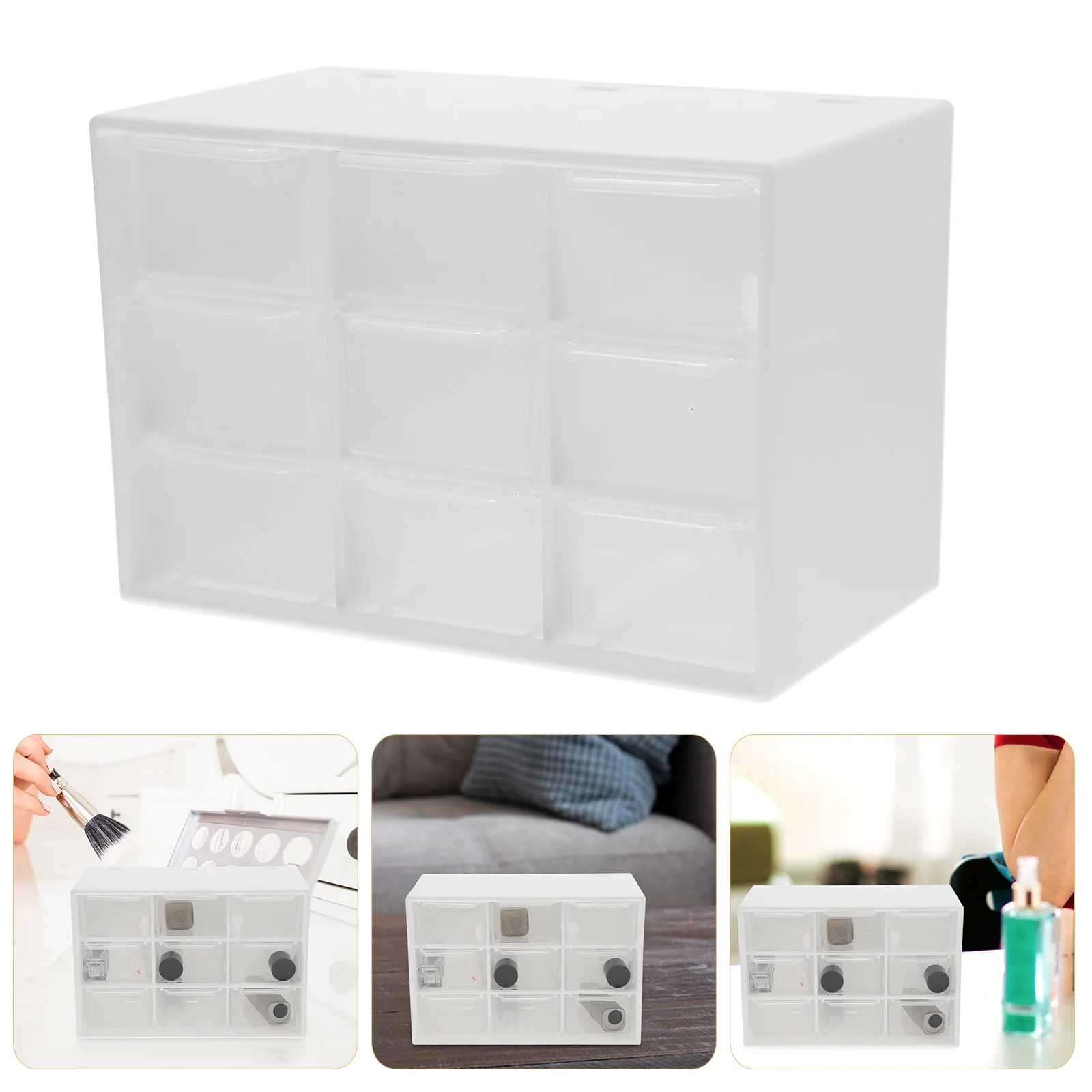 

2pcs Drawer Storage Units Clear Desktop Organizer For Office School Stationery Supplies Desk Organization Drawers Small