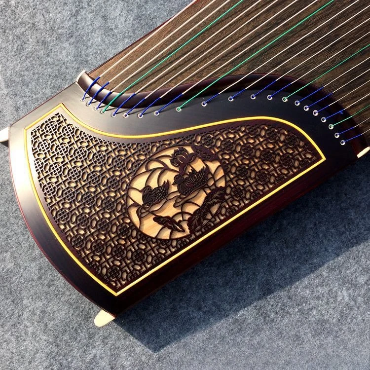 

Guzheng Manufacturer Wholesale Sandalwood Window Flower Style Professional Guzheng Performance
