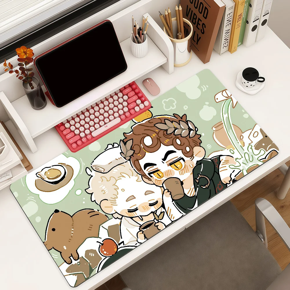 Feature Film Good O-omens Mouse Pad Anti Slip Rubber Edge Locked Thickened Laptop Gaming Desk Mat