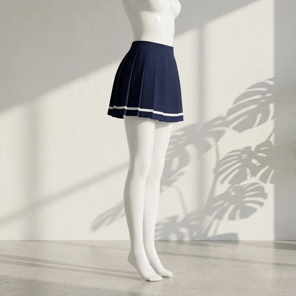 Original Summer Uniform Set Sailor Suit Girls White Shirt High Waist Pleated Skirt Three Piece Set Breathable Polyester Fabric