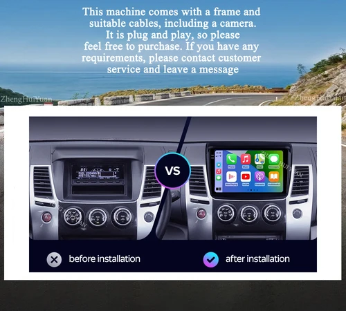 Imagen 2 del producto Para Mitsubishi Pajero Sport 2 2008 - 2016 L200 4 2006 - 2015 Triton 2006 - 2014 Radio de coche reproductor de vídeo Multimedia GPS estéreo GPS