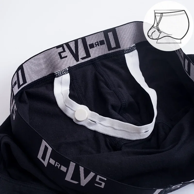 Orlvs-Roupa Interior Simples Jovem Masculina, Cueca Boxer Com210b, Anel Lifting, Com210b, Algodão, Cintura Baixa, Lifting, Confortável, Outono e Inverno