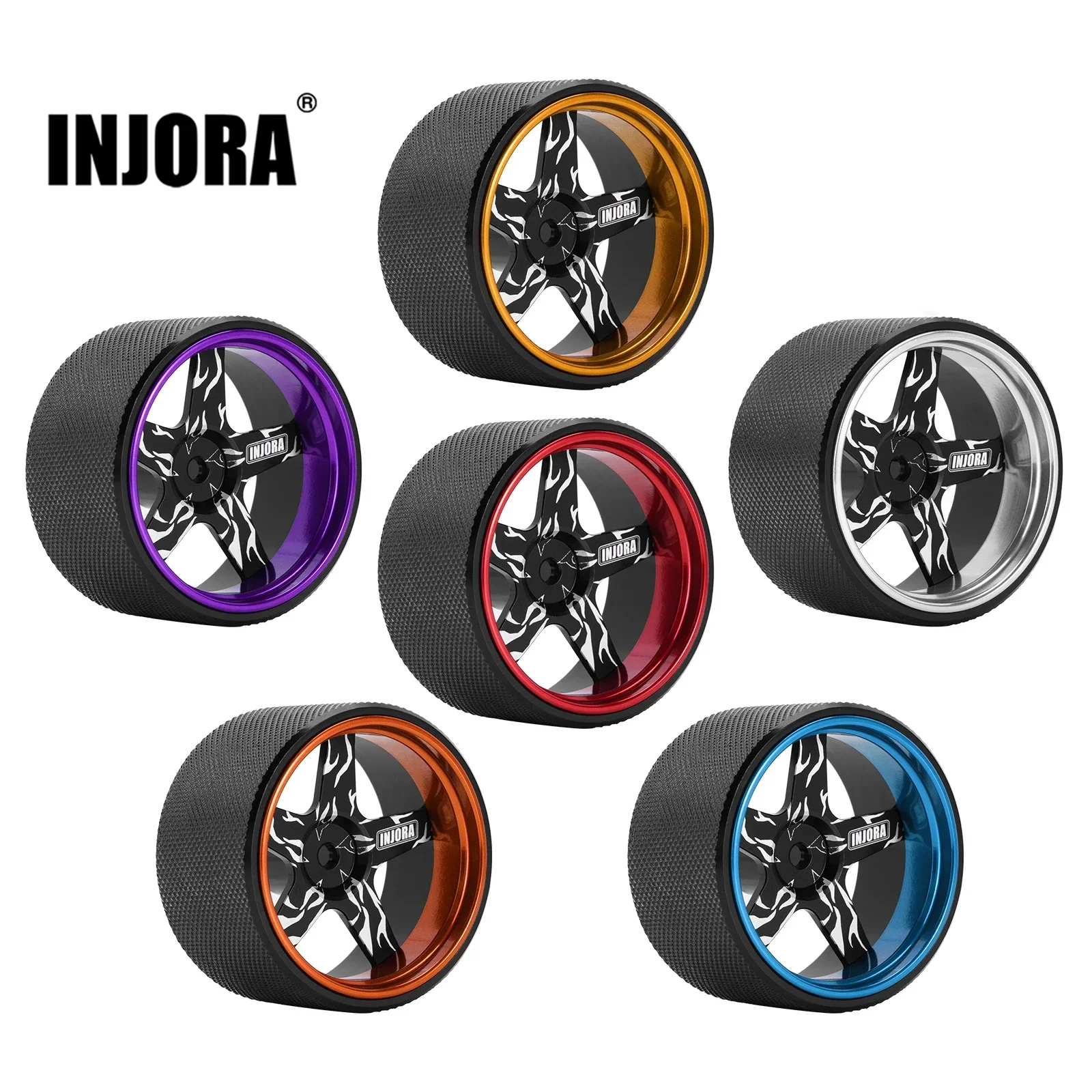 INJORA CNC aluminium 5-szprychowa aktualizacja kierownicy dla nadajnika TQI TRX4M TRX4 TRX6 Slash Summit