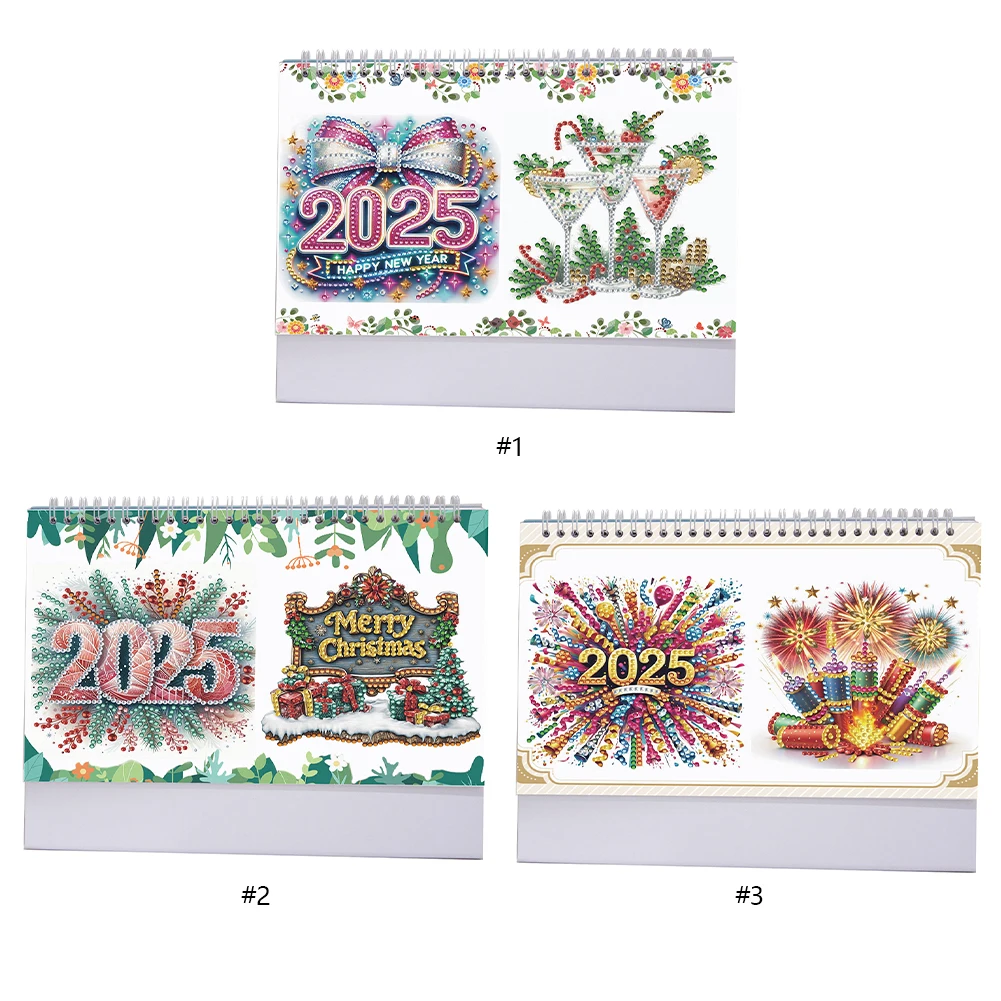 2025 Special Shape Cup Desktop Diamond Standing Calendar 5D DIY Diamond Art Tabletop Decorations Diamond Painting Desktop Decors