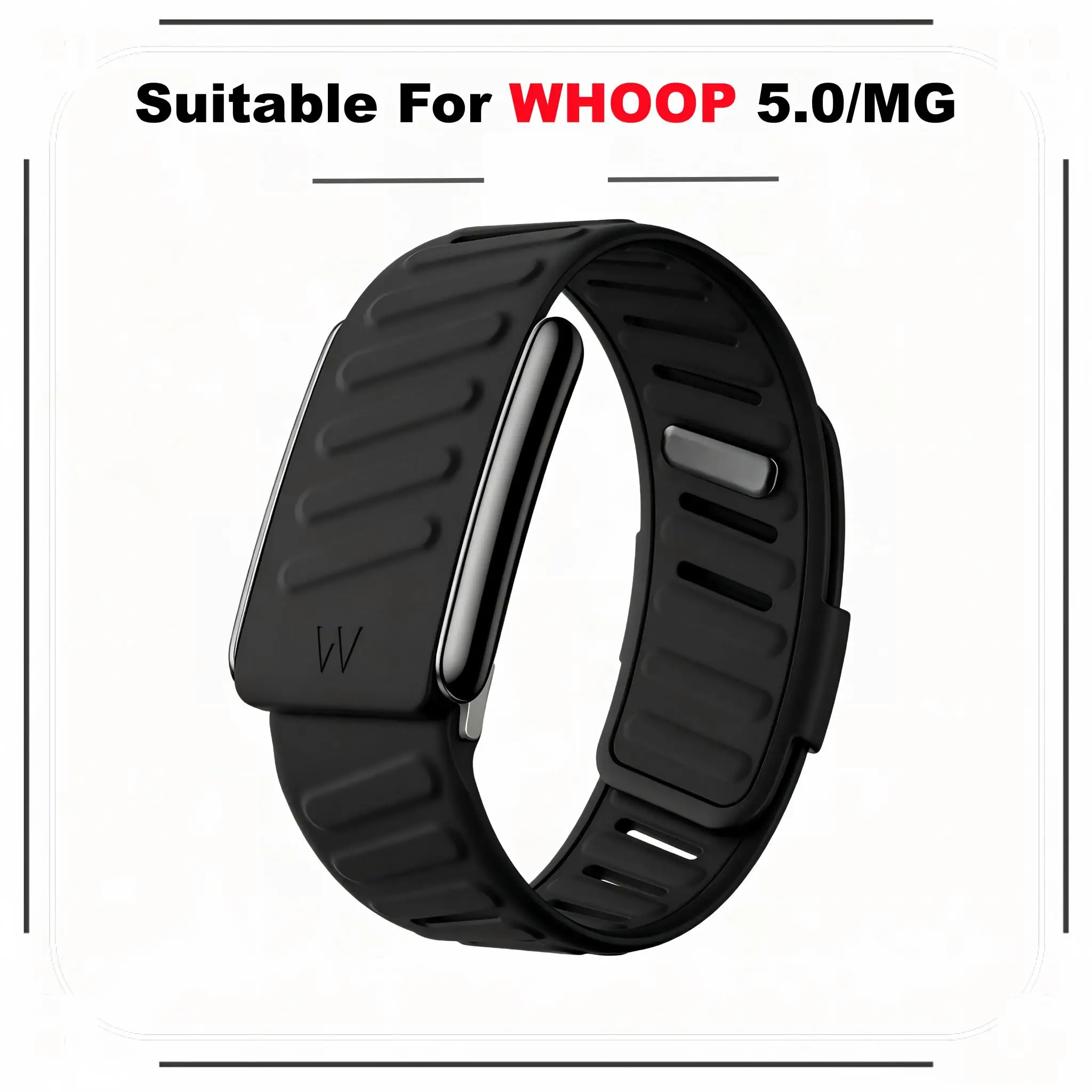 Adjustable Dual‑Color Silicone Replacement Strap Compatible With Whoop 5.0 Soft Waterproof Sports Fitness Tracker Wrist Band