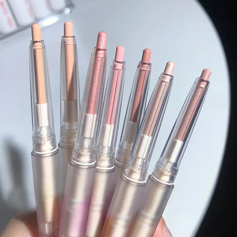 7Colors Diamond Lying Silkworm Pen Matte Eyeliner Gel Pen Makeup Eyeshadow Stick Liquid Nude Shadow Waterproof Highlight Pen