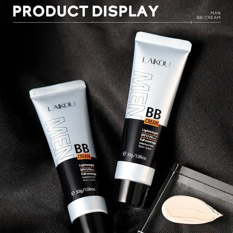 Bb Cream For Men Face Moisturizer Makeup Foundation Sunscreen Repair Makeup Concealer Oil Control Liquid Foundation Moisturizer