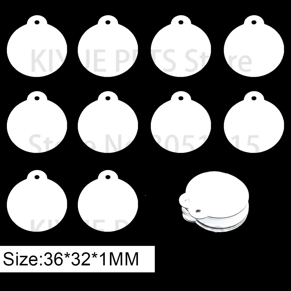 20 Stücke Großhandel Personalisierte Haustier ID Typenschild Wärmeübertragung Aluminium Blank Hang Tag Angepasst Schlüsselanhänger Zubehör Anhänger – Detail 8