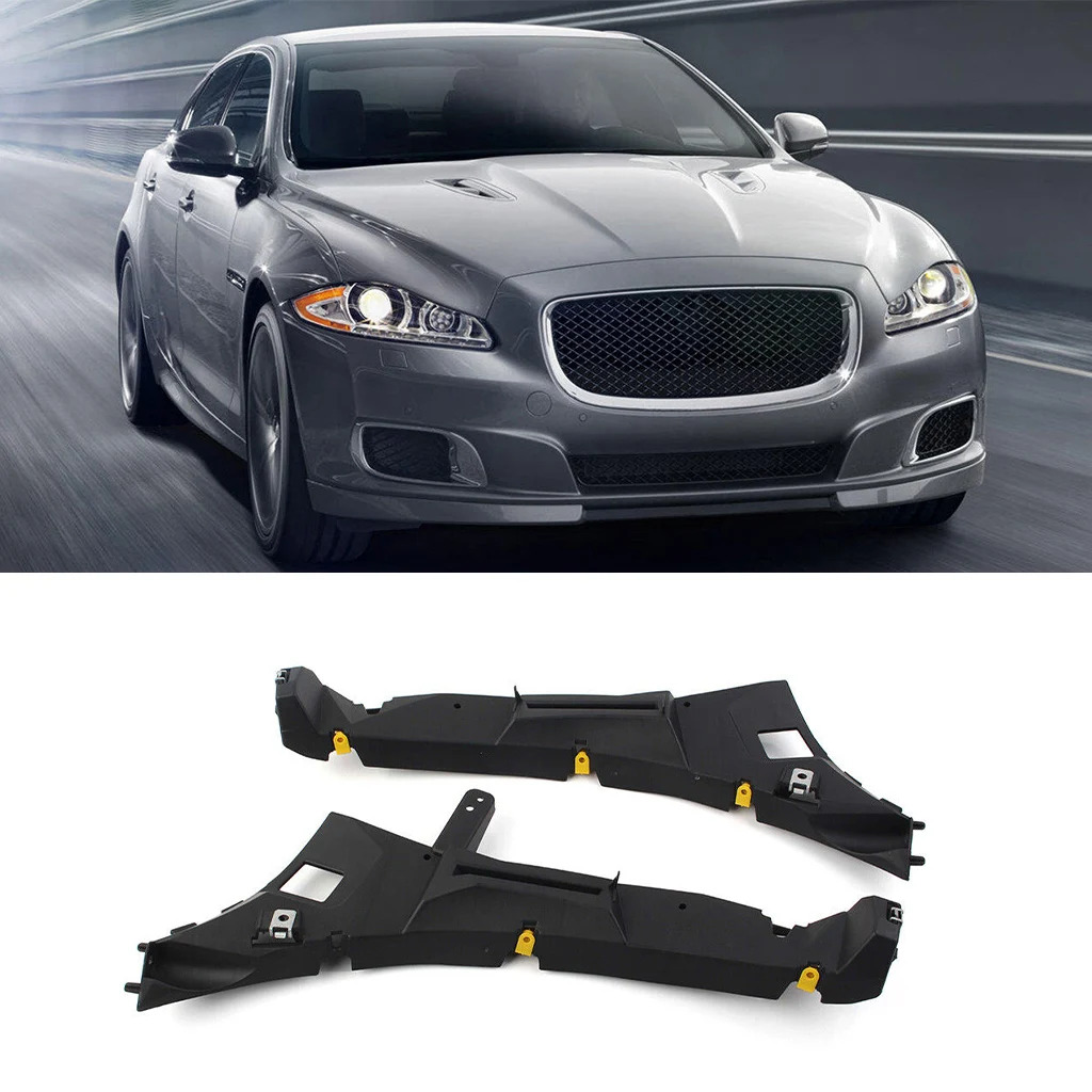 

1 пара черных креплений на передний бампер автомобиля для Jaguar XJ 2010-2019, автомобильные аксессуары