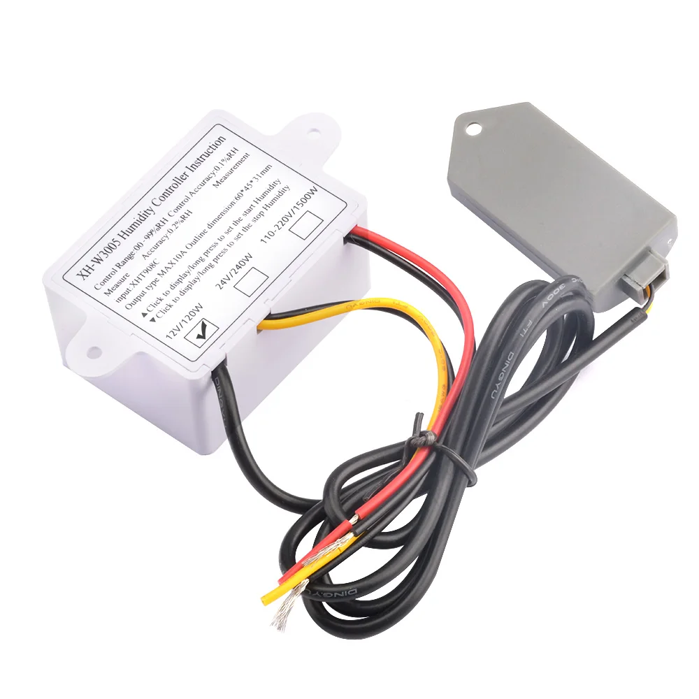 디지털 습도 컨트롤러 XH-W3005, 습도 조절 스위치 조절기, 습도 센서, 습도계, 12V, 24V, 110V, 220V
