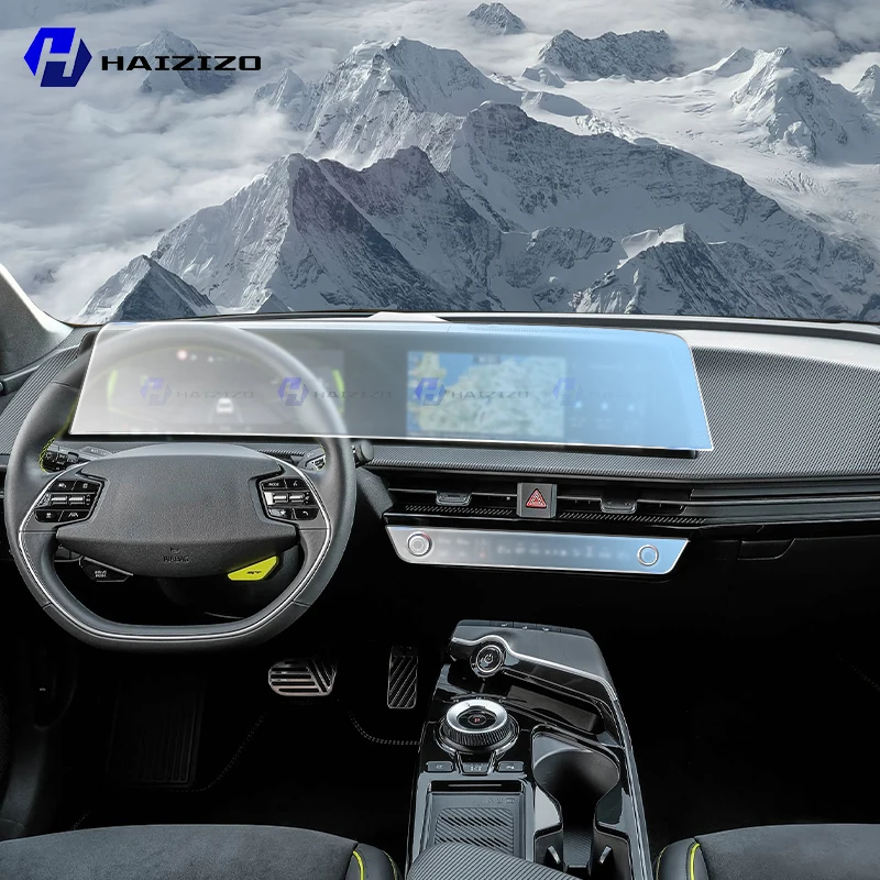 Für Kia EV6 GT-Line 2021-2024 Auto-Innenraum Mattierter Bildschirmschutz Konsole GPS-Navigation LCD-Bildschirm TPU-Folie Kratzfest.