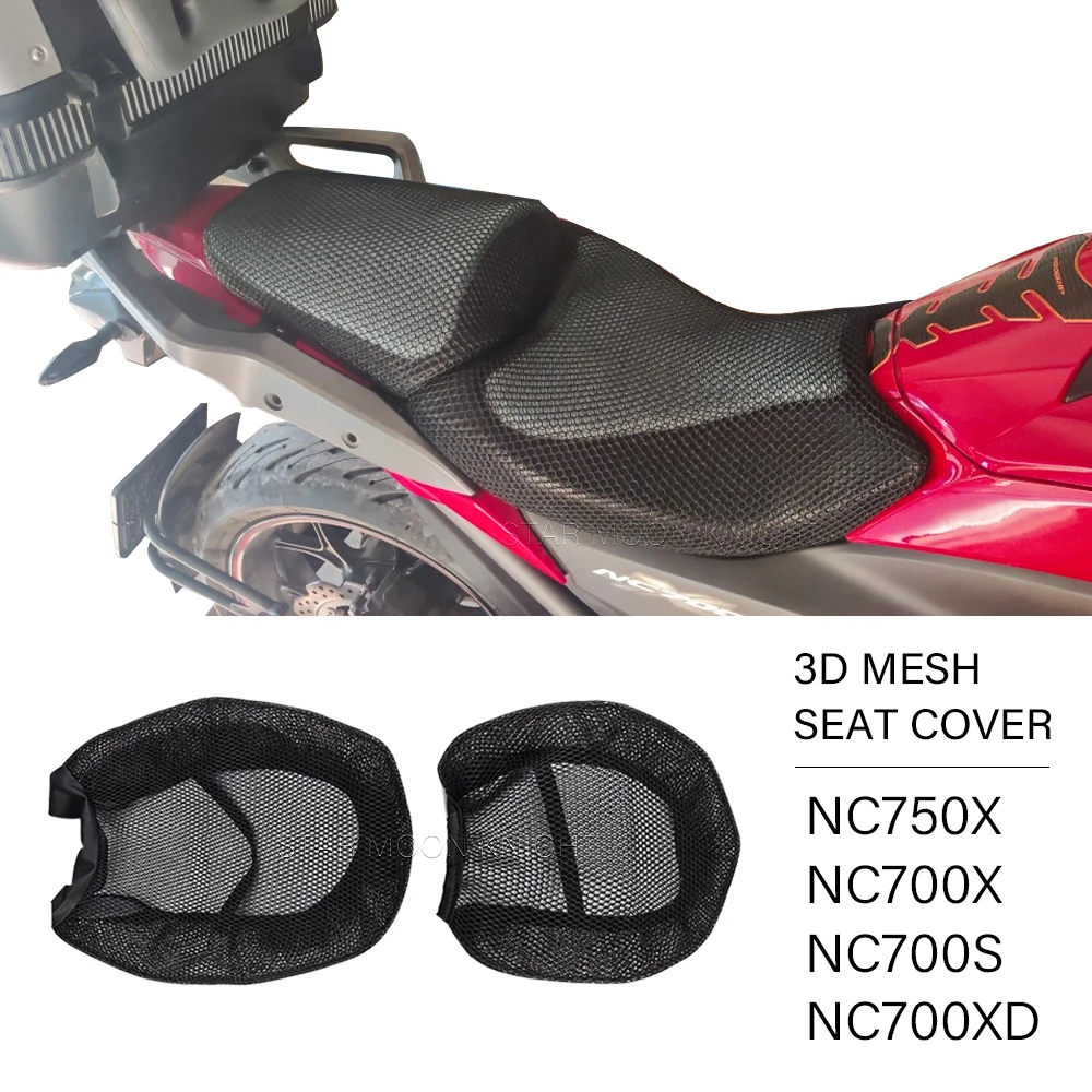 3D Mesh Seat Cover For Honda NC 750 NC750 X NC750X NC700X NC700XD NC700S NC 750X 700X Anti-Slip Nylon Fabric Cushion Seat Cover