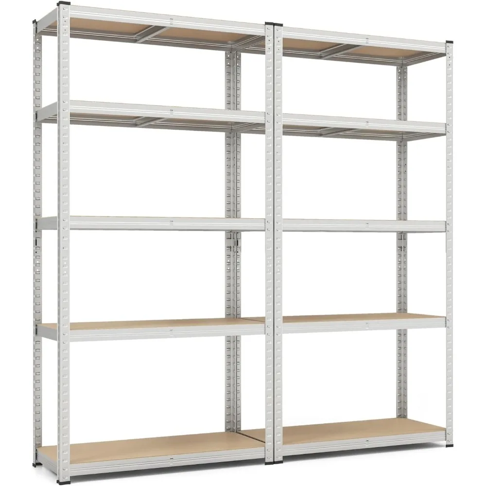 

Tangkula 5-Tier Heavy Duty Metal Shelving with 2000 LBS Load, Adjustable Garage Storage Utility Shelves, Storage Rack for Wareho