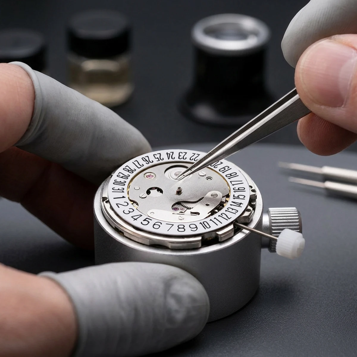 China NH35 Movement Replace The Japan NH35 Automatic Mechanical Movement Date At 3H/6H o'clock Calendar Watchmaker Repair tool image 5