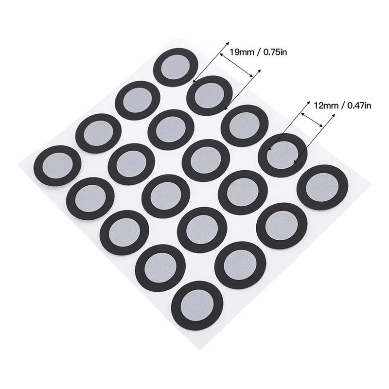 3D Scanning Markers, 200 Pcs 3D Tracking Dots, 12Mm ID 19Mm OD, High Reflective Reference Point Marker