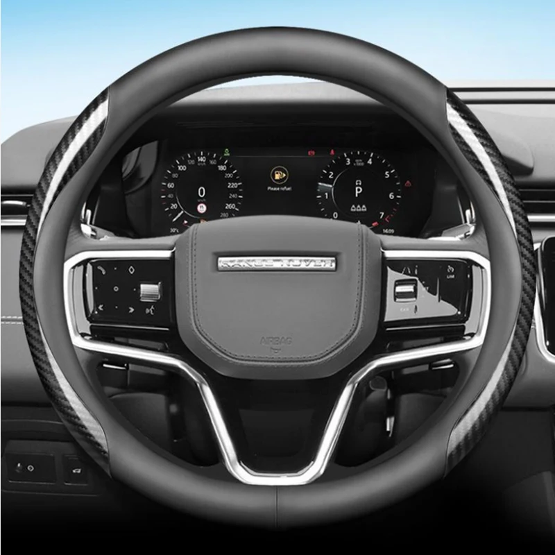 for Land Rover Range Rover Velar Range Rover Evoque Discovery Sport Car Steering Wheel Cover PU Leather Non-slip Auto Accessorie