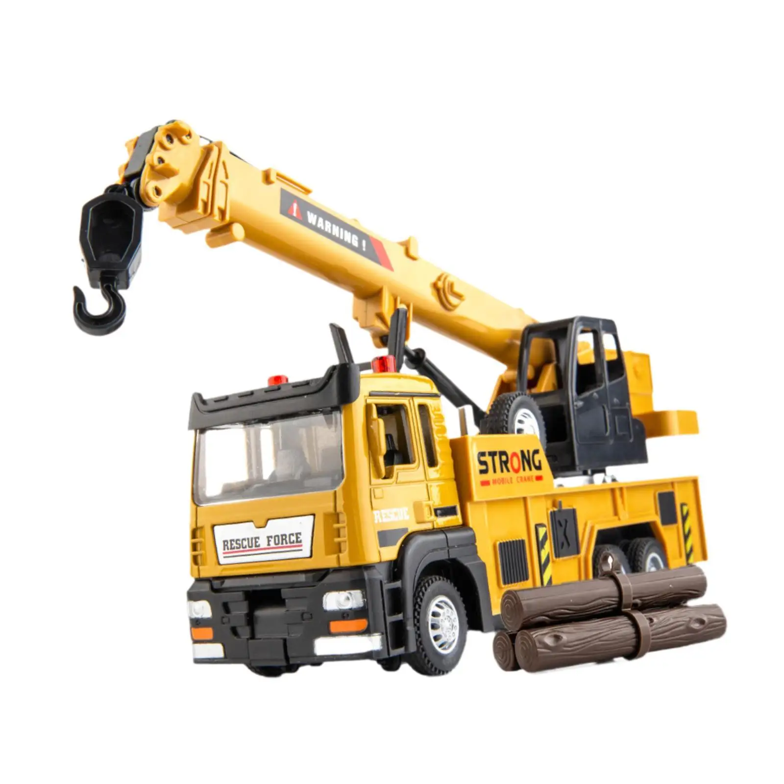 Crane Truck Moveable Parts Friction Powered Crane Machine Tow Truck for Kids Children 3 4 5 Year Old Boys Girls Indoors Outdoors