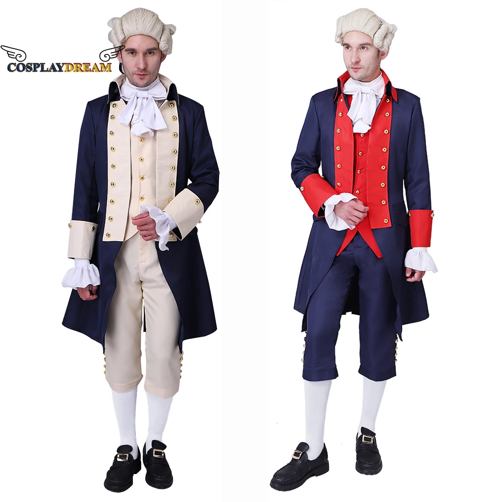 

18th Century Colonial Outfit British Mens Gentleman Cosplay Suit Victorian Renaissance Marie Antoinette Costume Men Rococo Suit