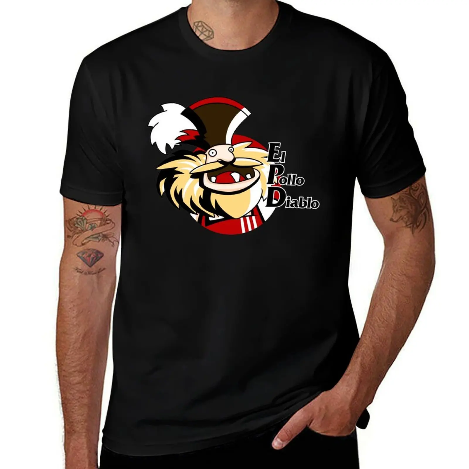 El pollo diablo T-Shirt Basic Breathable Solid Color T-Shirt