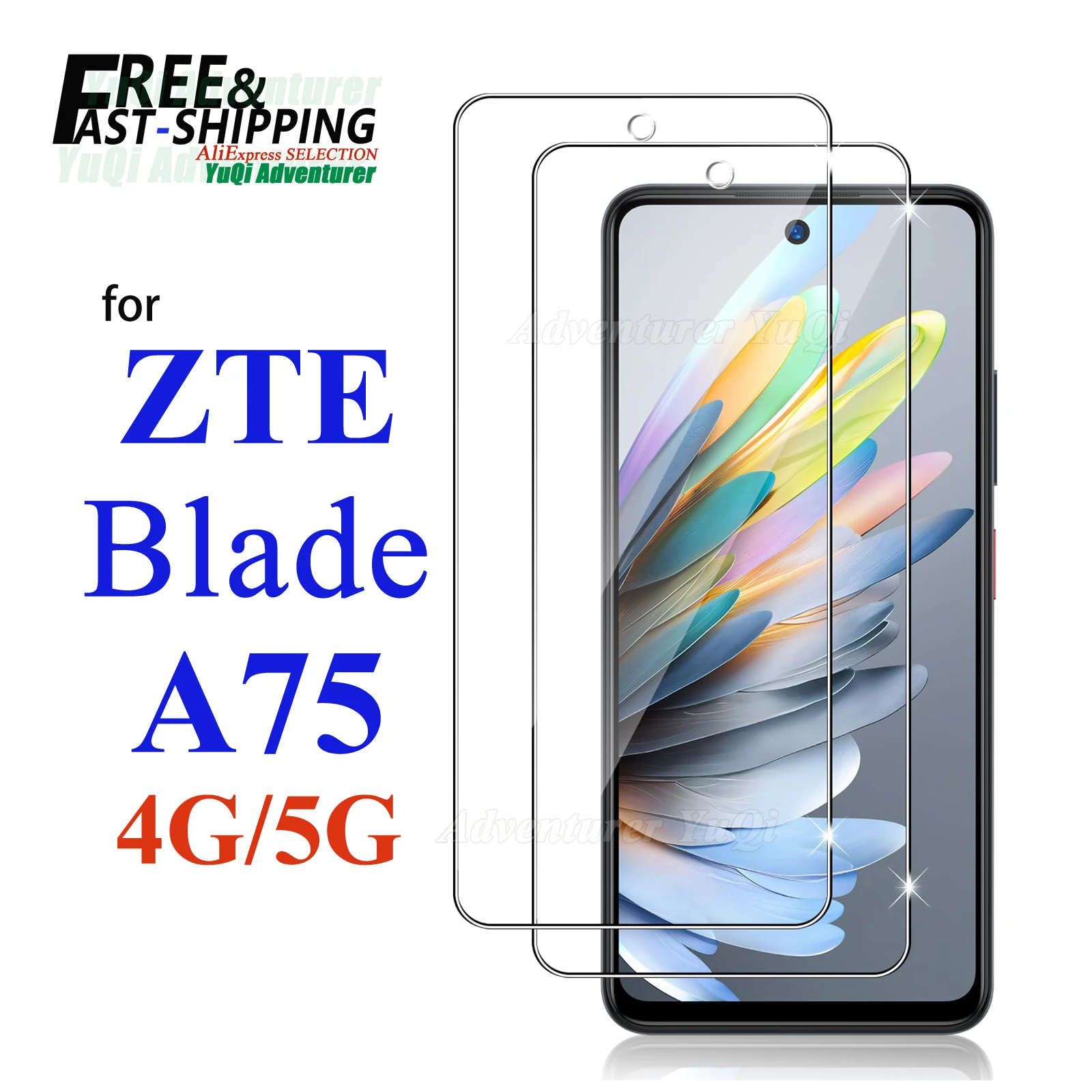 

Screen Protector For ZTE Blade A75 4g 5g 6.6 inch Tempered Glass HD Crystal 9H Anti Scratch Case Friendly