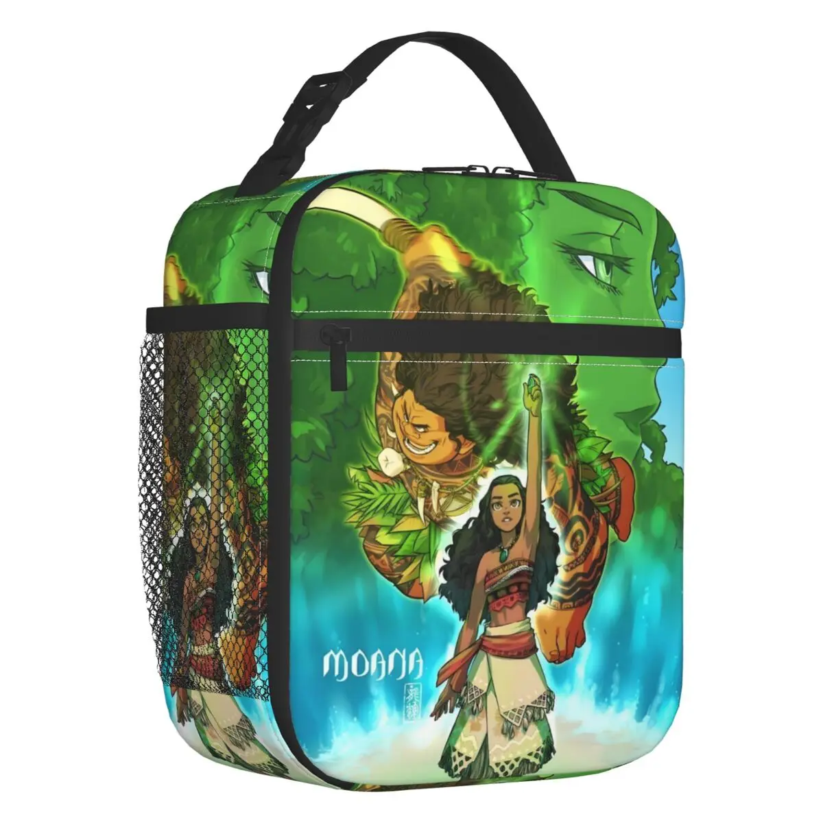 

Портативный ланч-бокс Moana на заказ, многофункциональный мультяшный аниме-кулер с графическим принтом, термоизолированная сумка для обеда, офисная работа