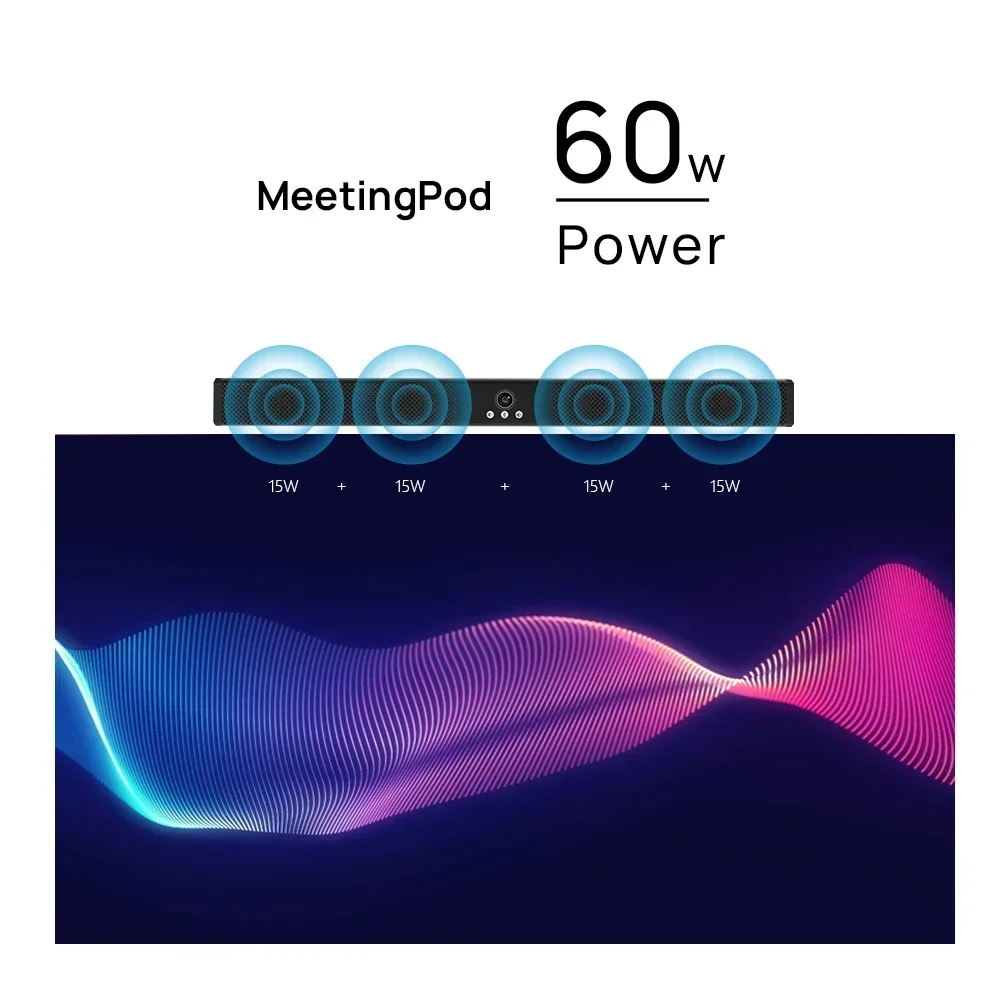 2025 شريط صوت Riotouch مع كاميرا 4K لاسلكية 5.0 مكبر صوت اجتماع كاميرا ويب مؤتمر فيديو الكل في واحد لعرضات المدارس