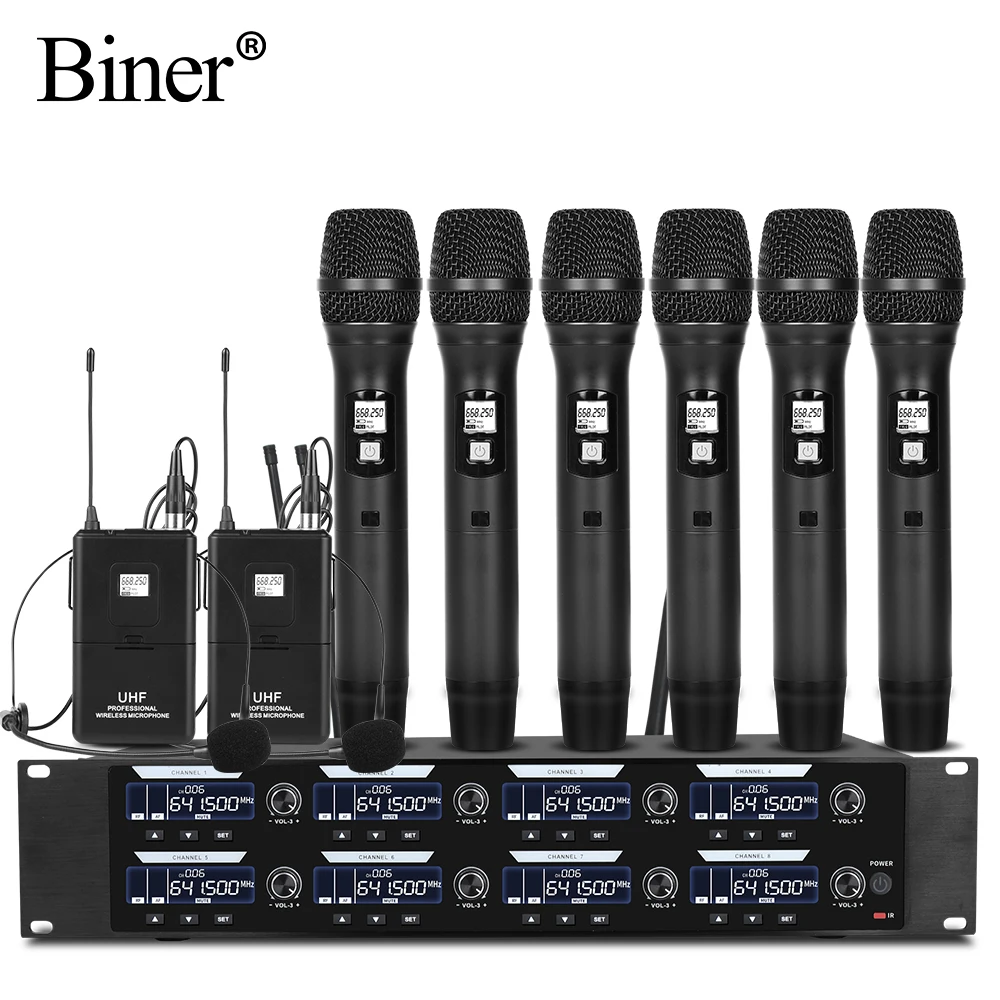 

Biner DR998 Professional Wireless Microphone System Handheld Wireless Microphone