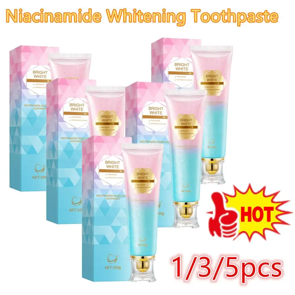 Dentifrice Niacinamide Haleine Fraîche, Haleine, Haleine Fraîche, Haleine, Retirer pour prendre soin des dents, Mauvais blanchiment, SAF, Rem, Lot, Blanc absorbe ouissant