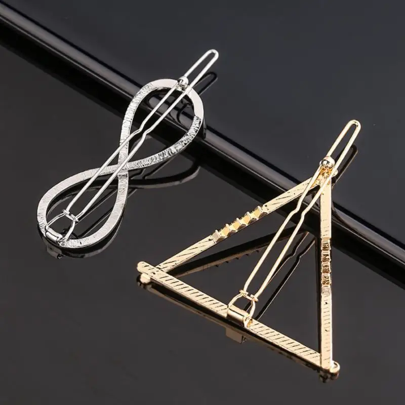 Metal Hair Clips Women Girl Mini Gold Silver Moon  Star Heart Simple Side Clips Trendy Alloy Hairpins Headwear Hair Accessories