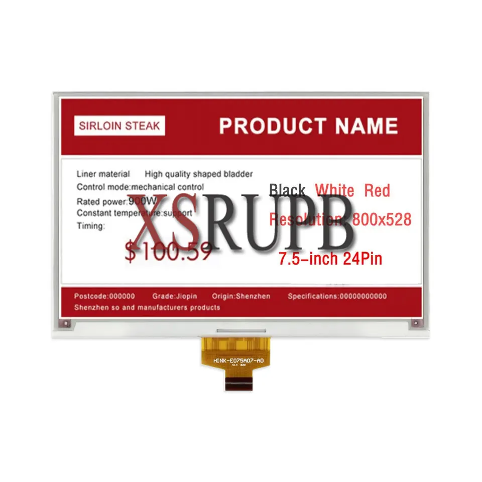 

7.5inch 880x528 24Pin HINK-E075A07-A0 screen e-Paper E-ink raw Display Black White Red