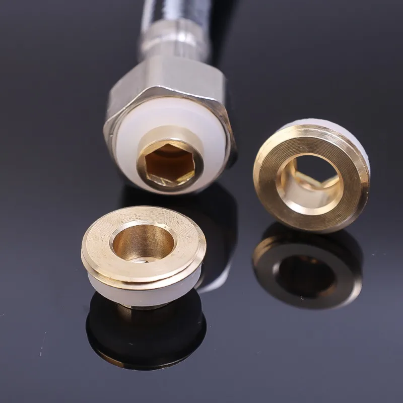 1-10PCS Faucet Brass Seal Washer Leak-proof Sealing Gaskets Free Tape Triangle Valve Prevent Dripping Sealed Ring Brass Washers image 2