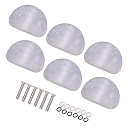 6 Pcs White Pearl Guitar Tuning Pegs Keys Button Tuners Machine Heads Premium Tuning Key Button Cap Knobs Handle Caps
