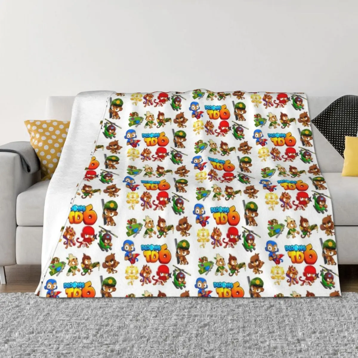 

BTD6 Compilation Throw Blanket Moving Sofa Quilt Flannel Warm Blankets