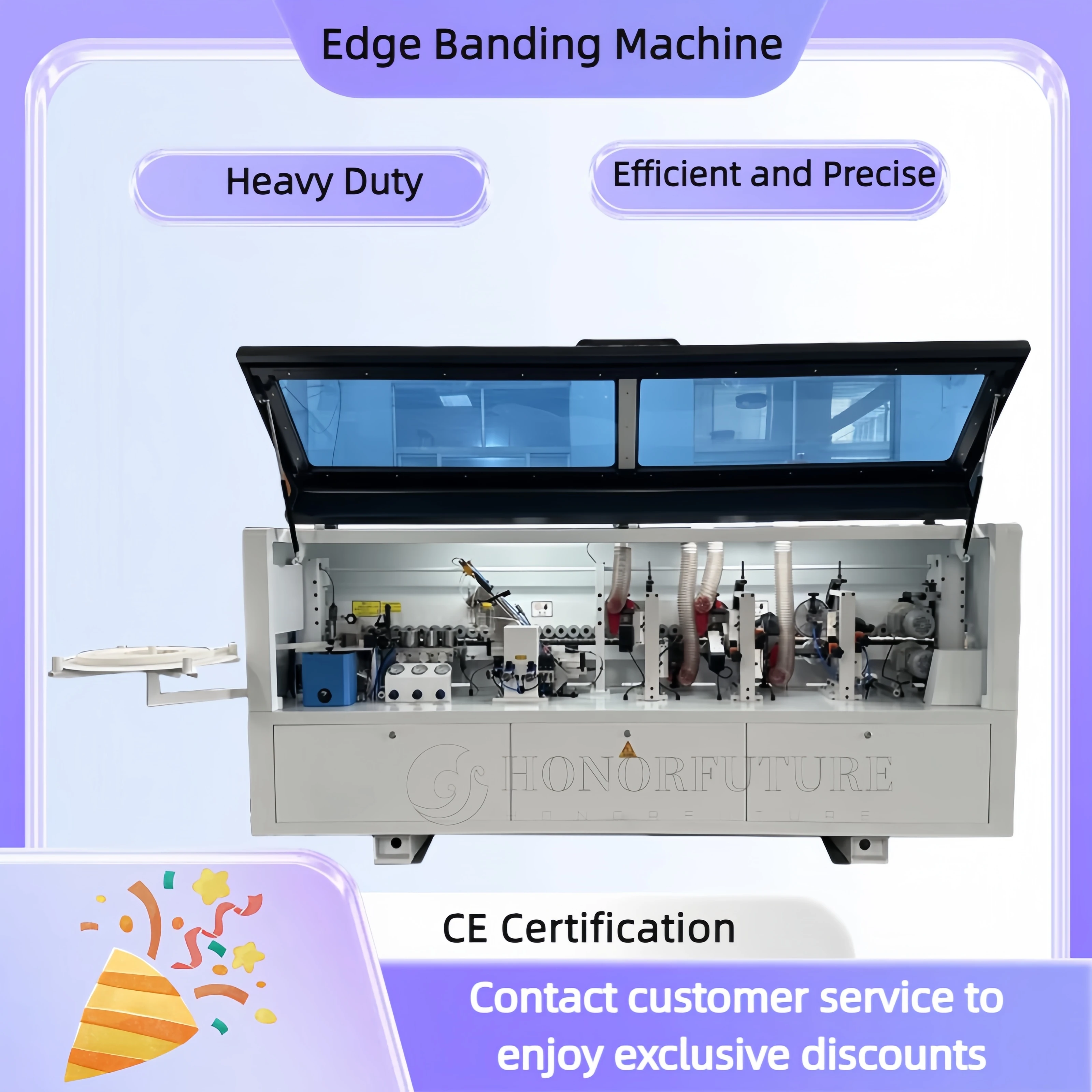

High Quality Full Automatic PVC MDF Edge Banding Machine Auto Bevel Curve Sealing Gluing Bonding China Wood Edge Bander