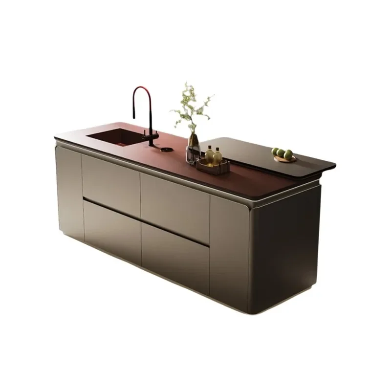 Light Luxury Petal Terrace Modern Simple Home Restaurant Bar Counter Partition Integrated Western Kitchen Operation