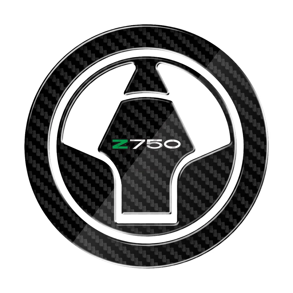 3D Carbon-look Motorcycle Fuel Gas Cap Protector Decals Case for Kawasaki Z750 2007-2012 Z750R 2011-2012