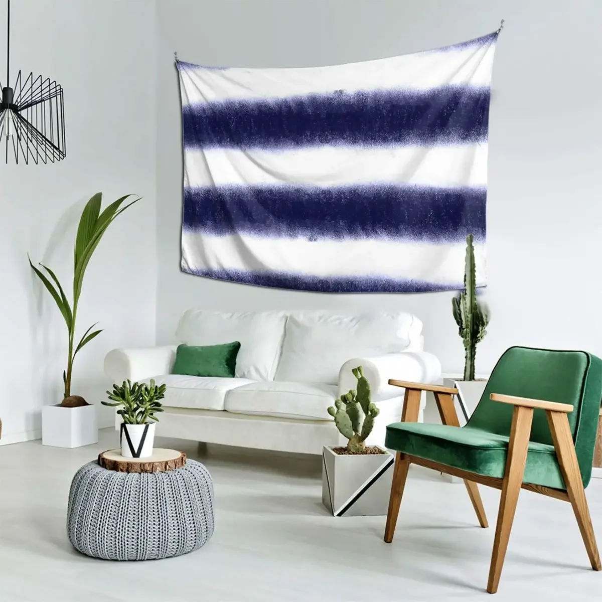 

Indigo Stripes Tapestry Mushroom Bedroom Decoration Wall Art Anime Decor Tapestry