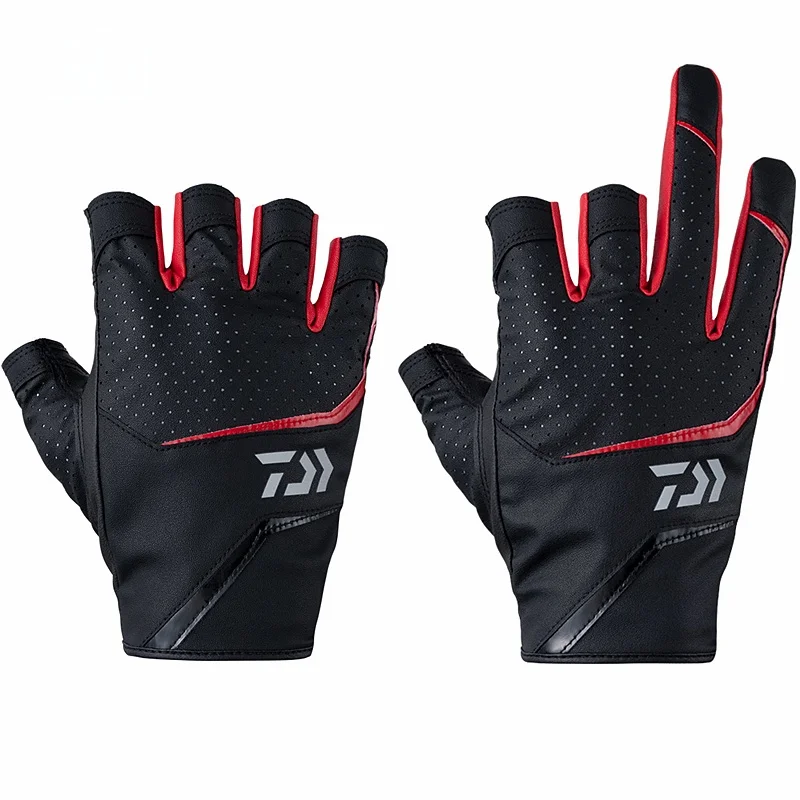 23-new-lure-fishing-gloves-leather-three-finger-exposure-spring-summer-men's-outdoor-camping-travel-gear-fishing-equipment