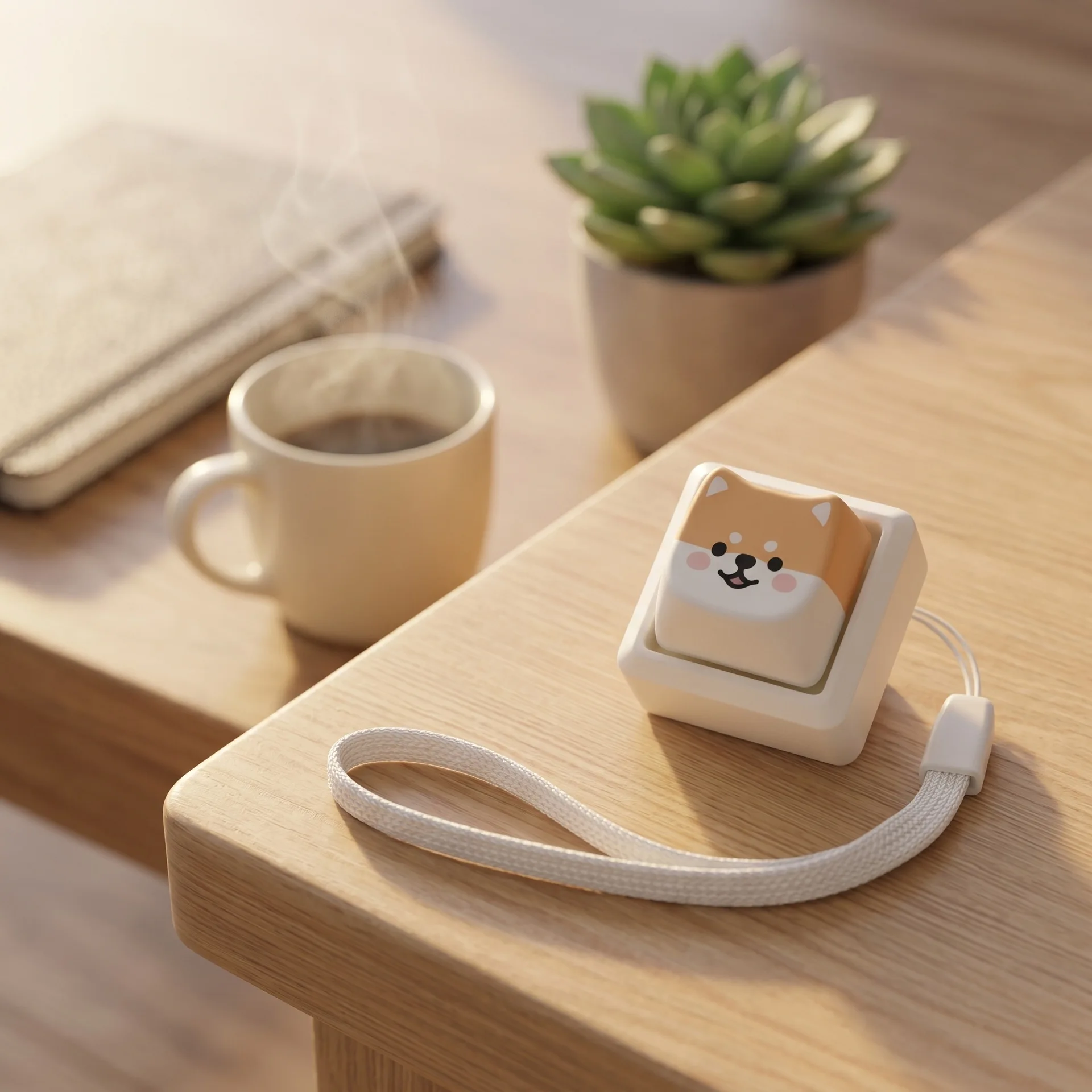 Shiba Inu Welpen Mechanische Tastatur Fidget Spinner 3D-Gedruckte Basis Abnehmbare Tastenkappen Stressabbau-Spielzeug Tragbarer Schlüsselanhänger Geschenke – Detail 2