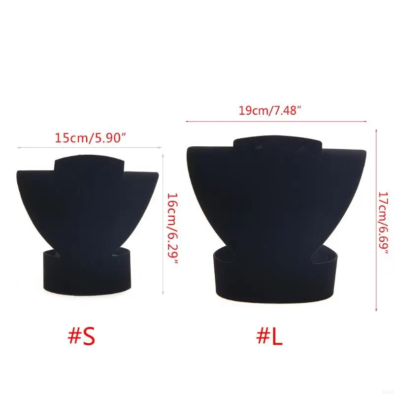 T5UFホワイトブラックベルベットミニイヤリングスタンドジュエリーディスプレイネックレスチェーンペンダントディスプレイスタンドジュエリーショーケースディスプレイギフト