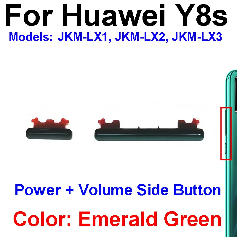 لهواوي Y5p Y6P Y7p Y8p Y8s على إيقاف زر الطاقة حجم الجانب مفتاح فليكس كابل إصلاح قطع الغيار